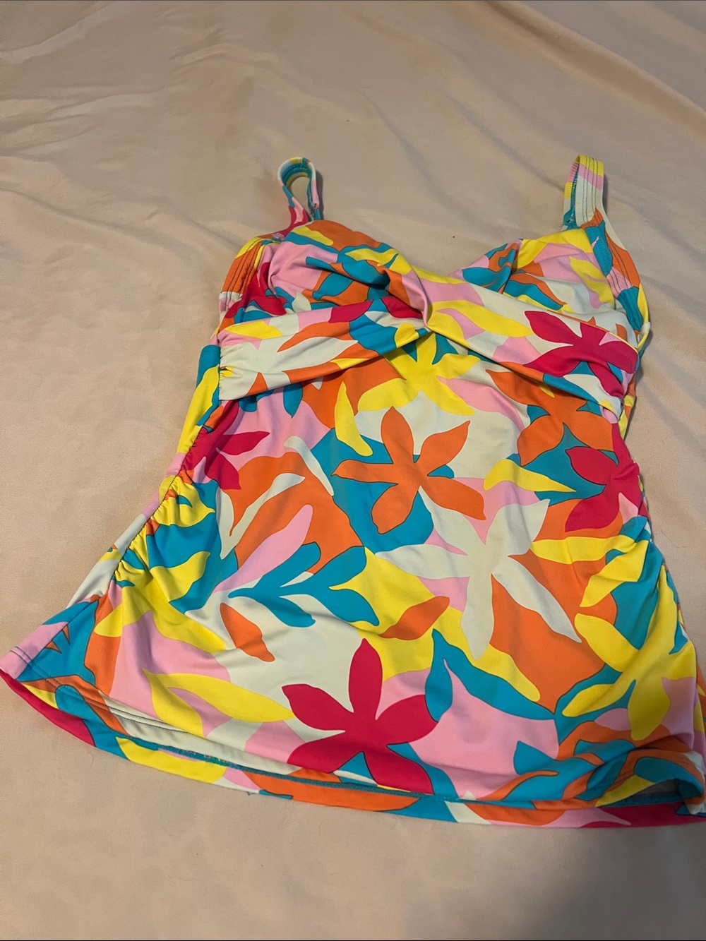 Lands End Multi-Color Floral Tankini Swim Set size 6 - Picture 5 of 10
